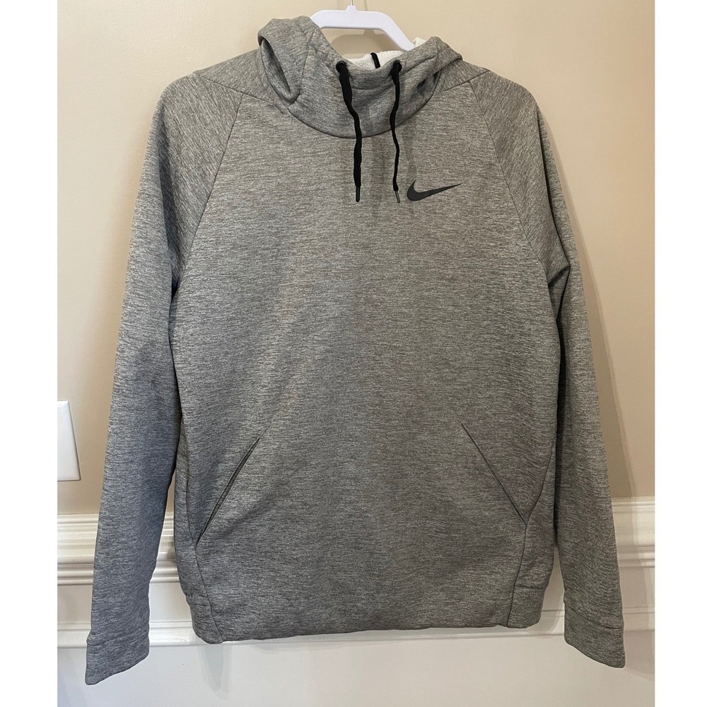 Nike Mens Size L Therma Dri-Fit Training Hoodie Gray 932022-063